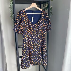 NWT Madewell Button up Floral Mini Dress